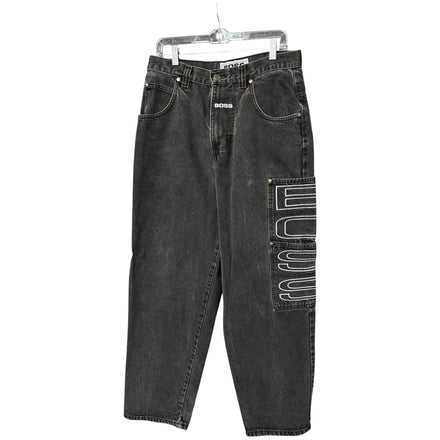 Vintage Boss by IG Design Embroidered Jeans